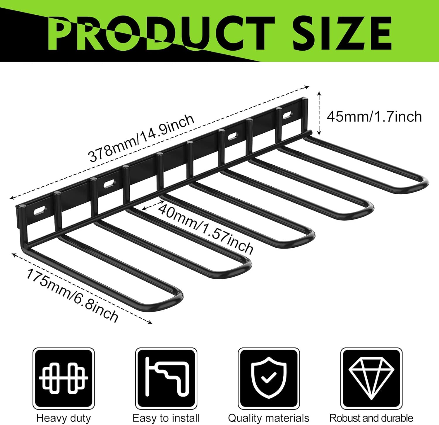 Workshop Tools Rack - VKKM電動工具オーガナイザー 4スロット ドリルホルダー 壁掛け式 金属製電動ドリル収納ラック ガレージ/作業場用