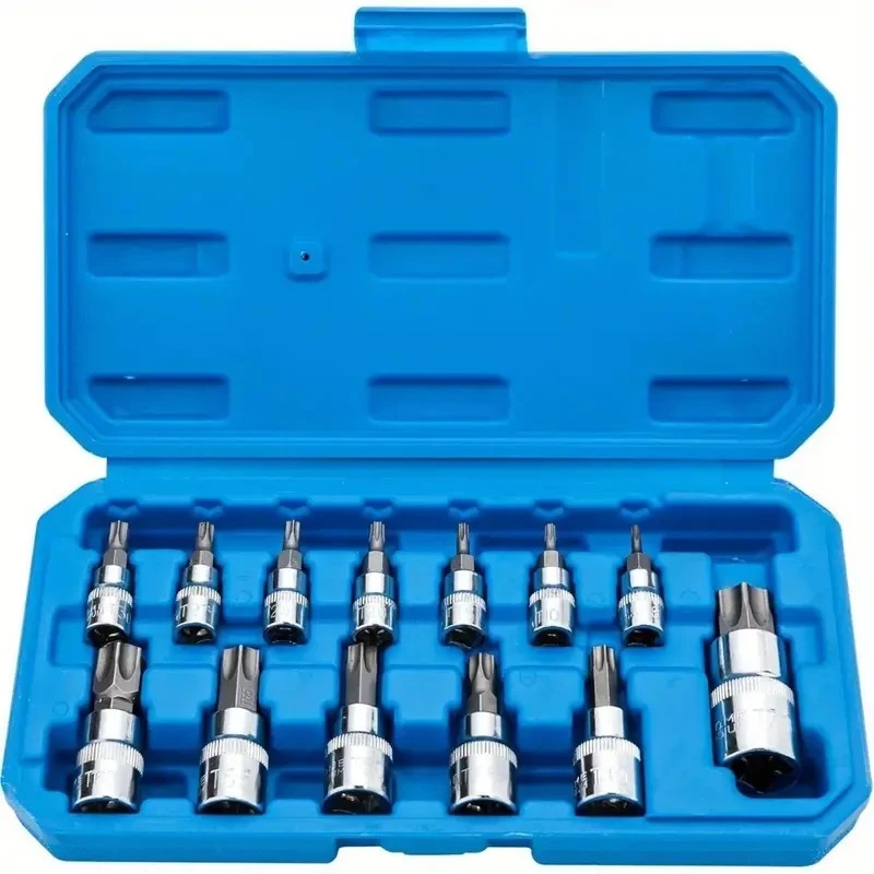 Car Workshop Tools Kit - 13 個トルクスキーキット自動車修理ツールドライバービットセットソケットレンチヘッドプロフェッショナル自転車車機械ワークショップツール