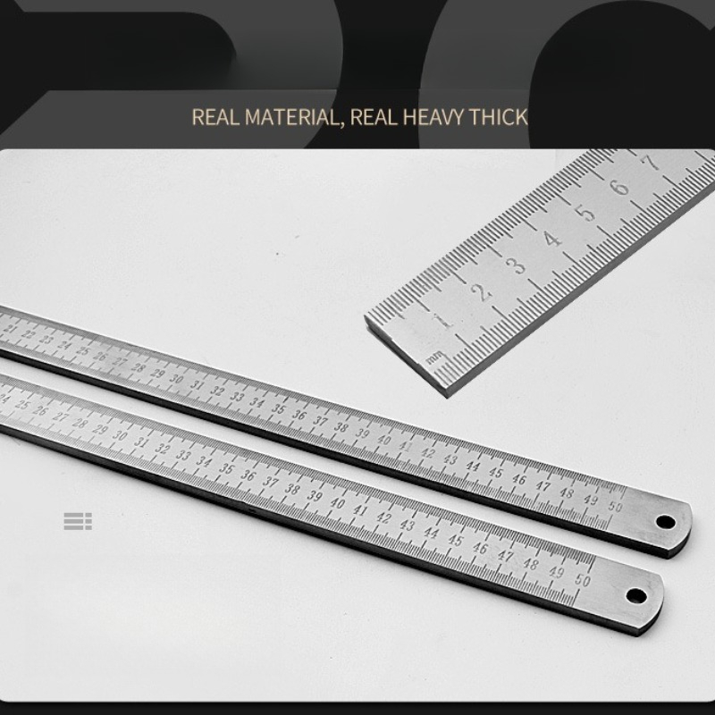 Workshop Tools And Safety - 厚さ5mmのステンレス製定規、強化加工済み、車両安全測定ツール、多目的ヘビーデューティースケール、ワークショップやガレージ用