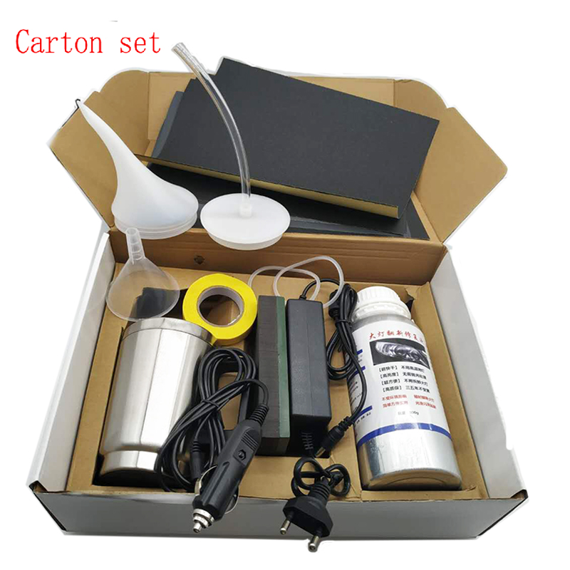 Car Workshop Tools Kit - 車のヘッドライト研磨修復キット,車のヘッドライトrestorer修理セット,ワークショップツール,液体ポリマーストランド800ml