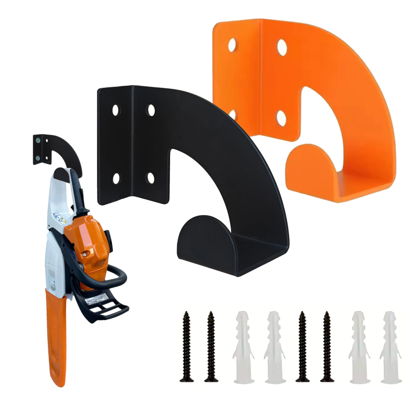 Workshop Tools Rack - 1/2ツールラック、チェーンソー壁掛けハンガー、頑丈なチェーンソーハンガー、金属製ラックツール収納、作業場、ガレージ用