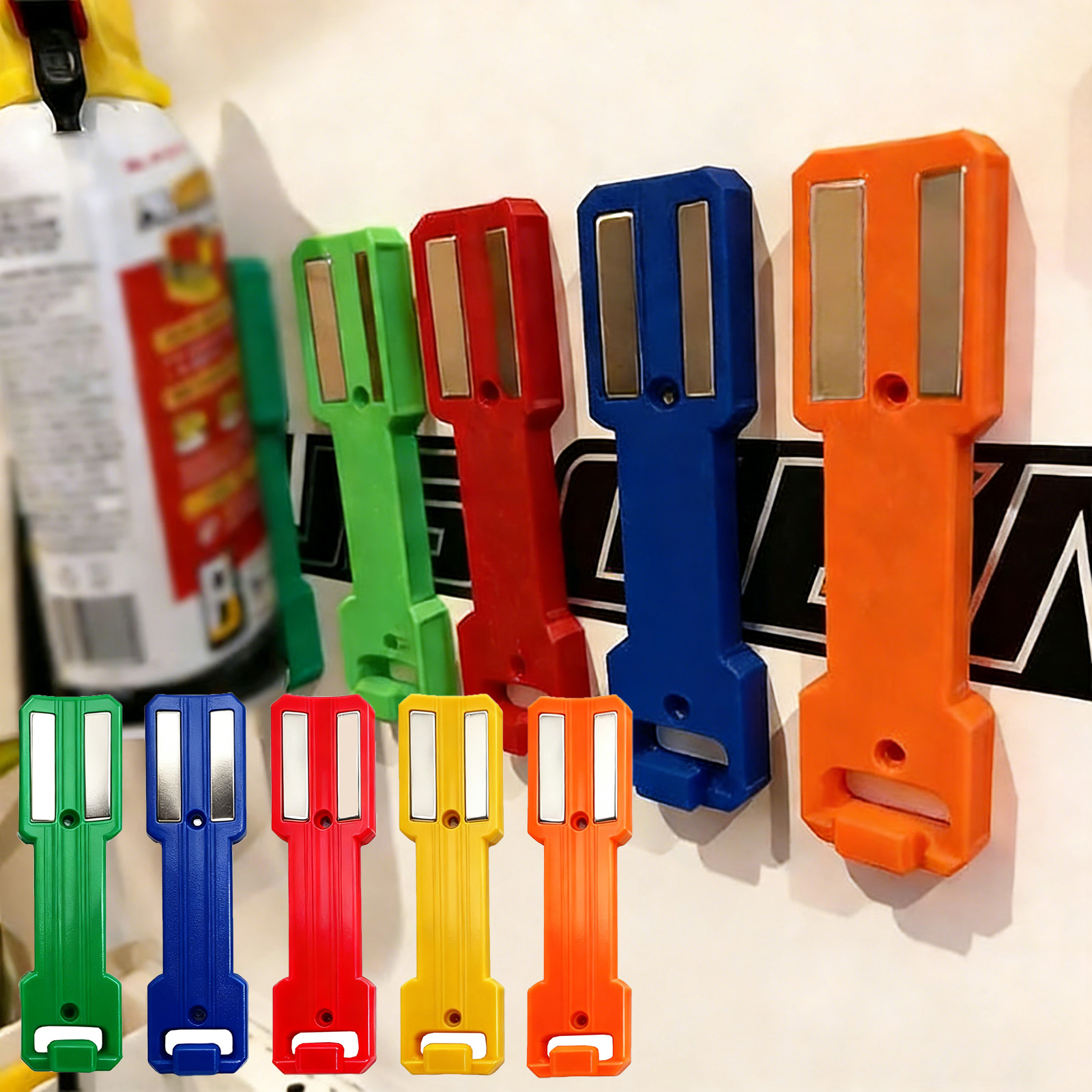 Workshop Tools Rack - 3D磁気エアゾール缶ホルダー スプレー缶ラック 工具不要設置 省スペースオーガナイザー ガレージ ワークショップ