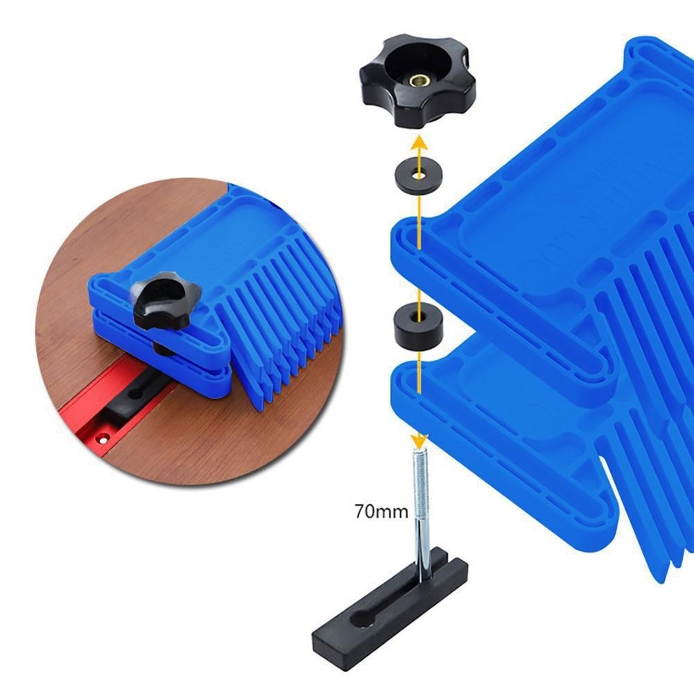 Workshop Tools And Safety - ブルー ABS プラスチックフェザーボードセット 28 個木工ルーターテーブルフェンス安全プッシュ DIY