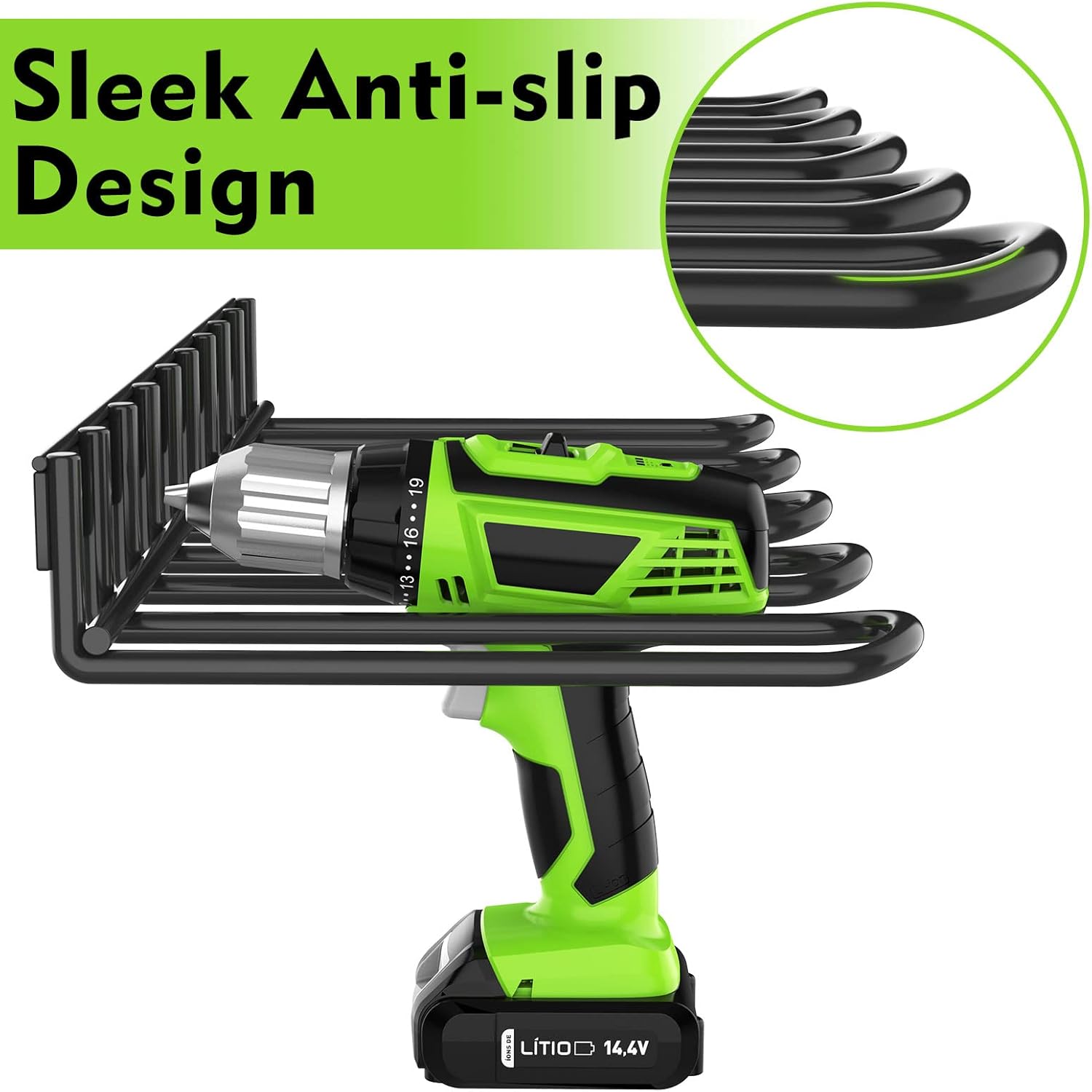 VKKM電動工具オーガナイザー 4スロット ドリルホルダー  - Workshop Tools Rack のレビューと価格