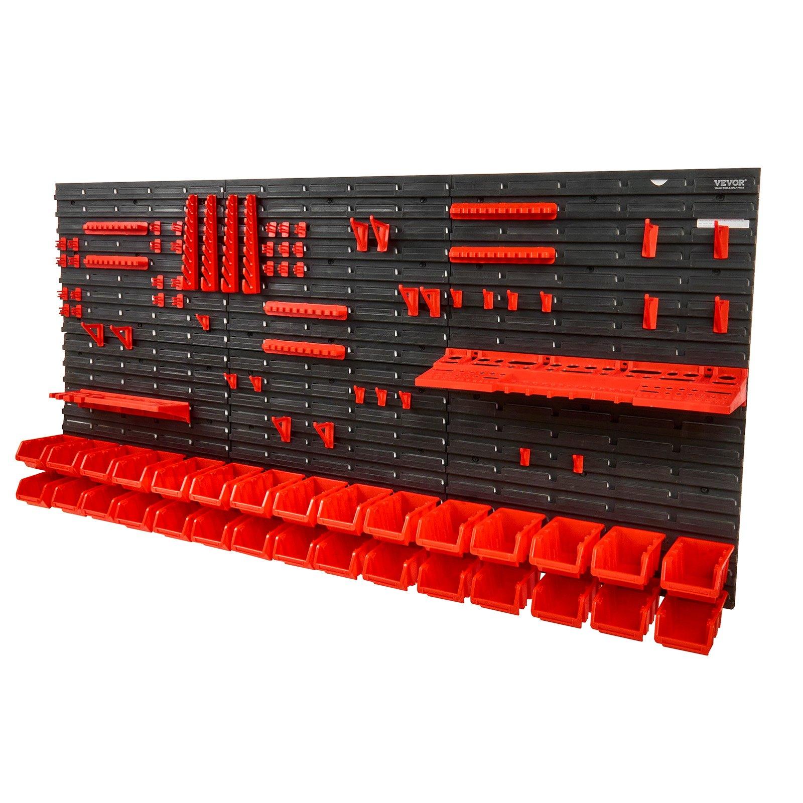 壁掛け式30ビンプラスチックパーツラックオーガナイザー、パネ - Workshop Tools Rack のレビューと価格