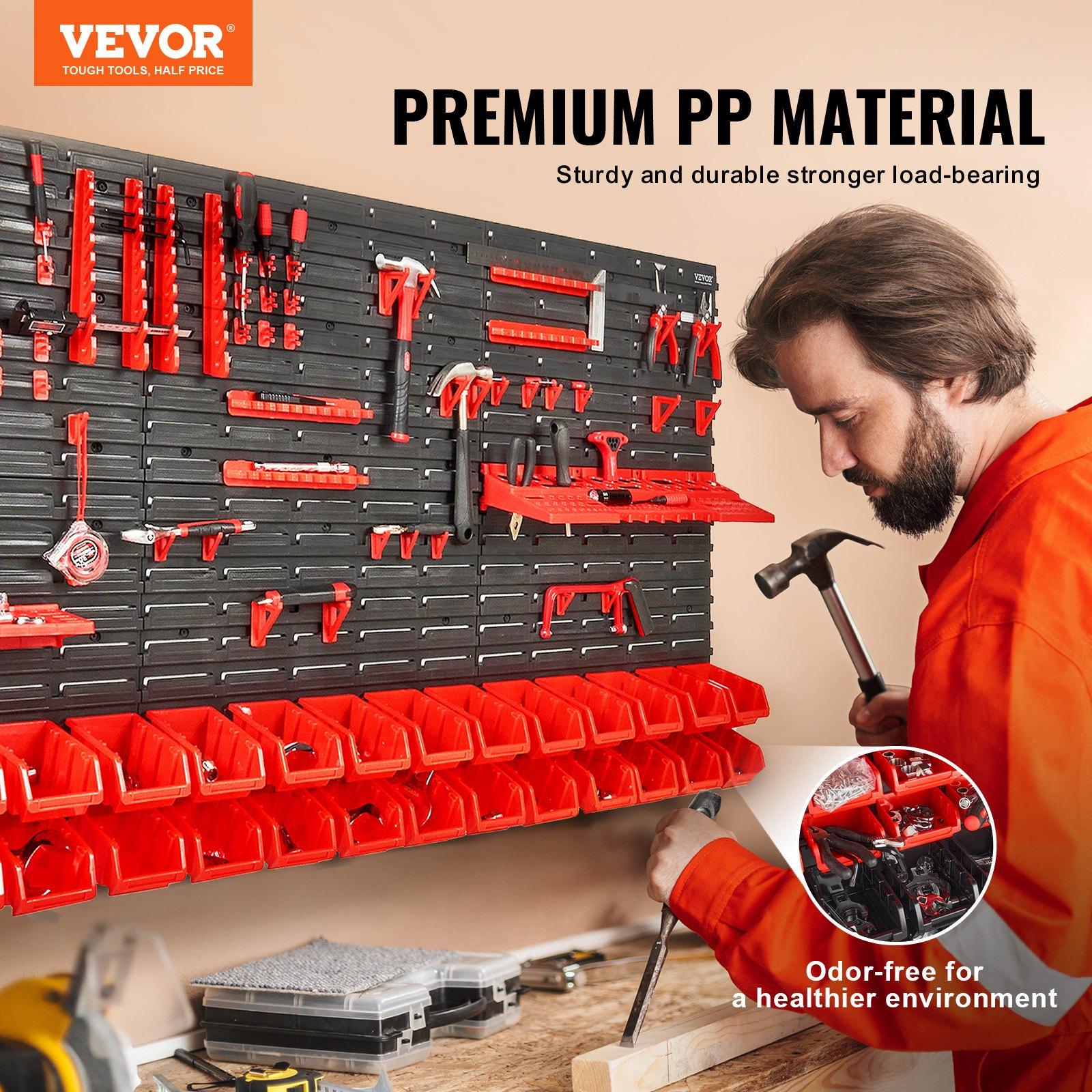 壁掛け式30ビンプラスチックパーツラックオーガナイザー、パネ - Workshop Tools Rack のレビューと価格