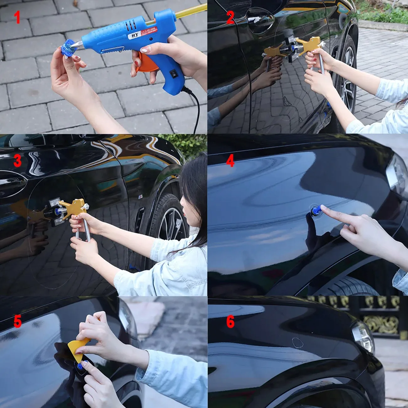 ペイントレスデントリムーバーツールキット Tデントプーラー  - Car Workshop Tools Kit のレビューと価格