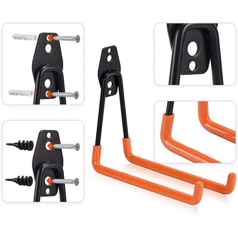 新しい頑丈な壁掛け鉄製フック ガレージオーガナイザー 自転車 - Workshop Tools Wall のレビューと価格